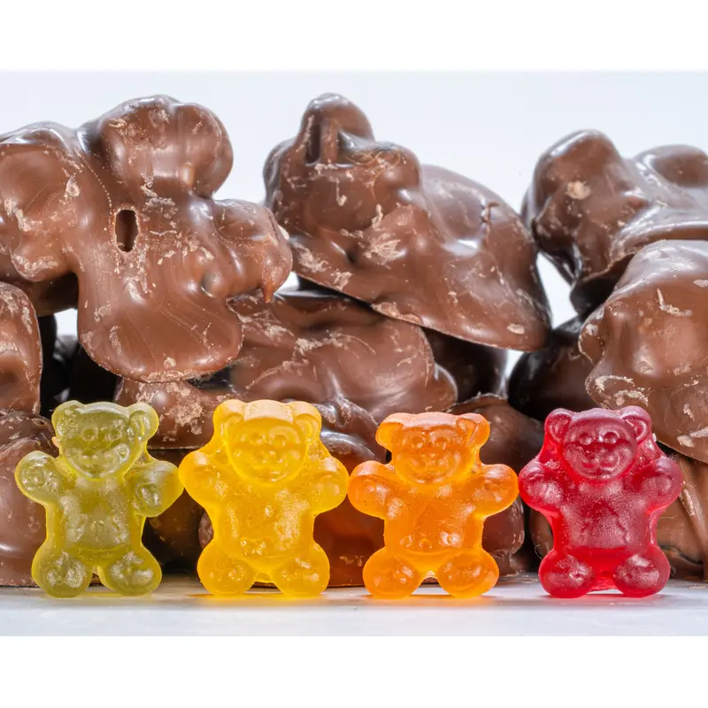 Chocolate Gummy Bear Clusters