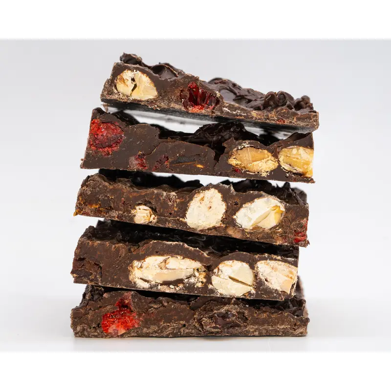 Very Cherry Almond Bark, dark chocolate