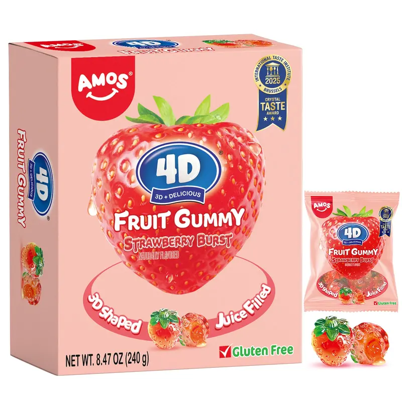 4D Fruit Gummy -Strawberry Burst Juice Filled