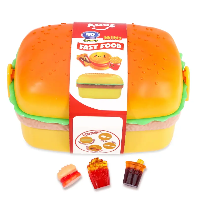 4D Fast Food Gummy Hamburger Box - 100g/box