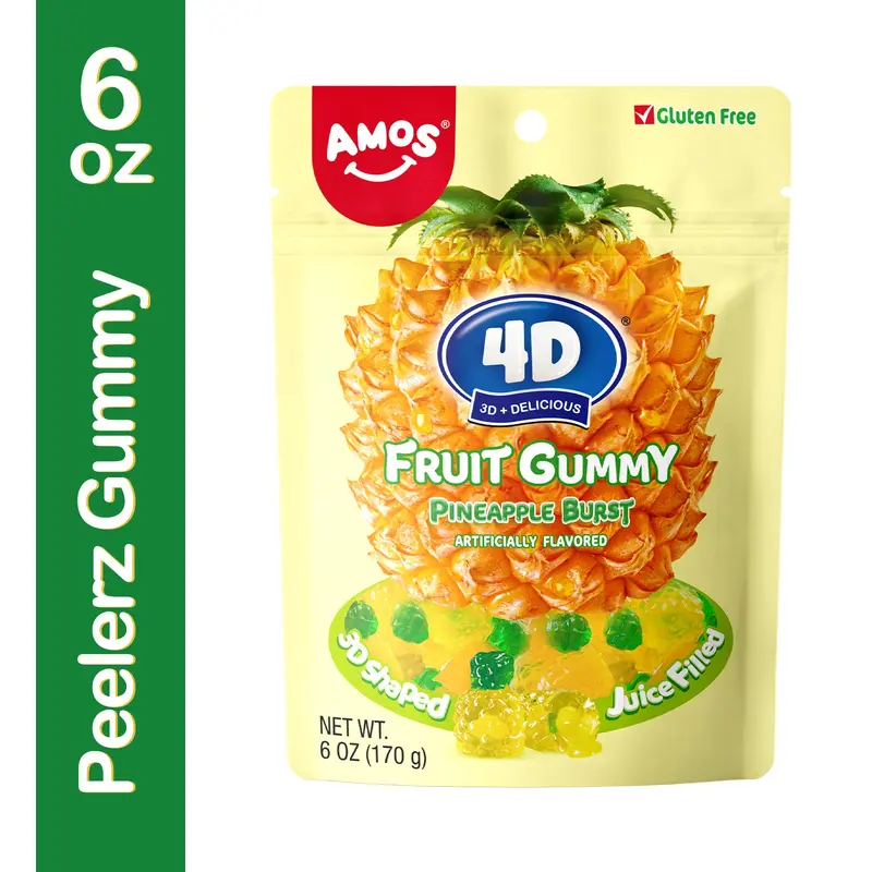 4D Fruit Burst Gummy Pineapple Flavor - 170g