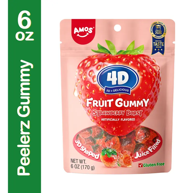 4D Fruit Burst Gummy Strawberry Flavor - 170g