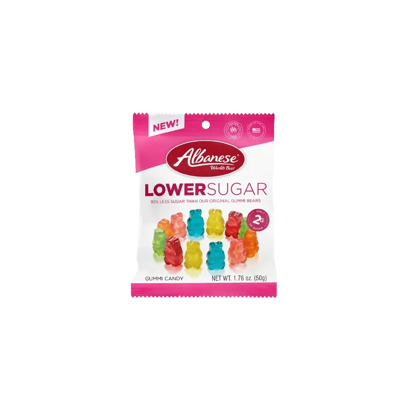 Albanese Lower Sugar 6 Flavor Gummi Bears 1.76 oz. Bag