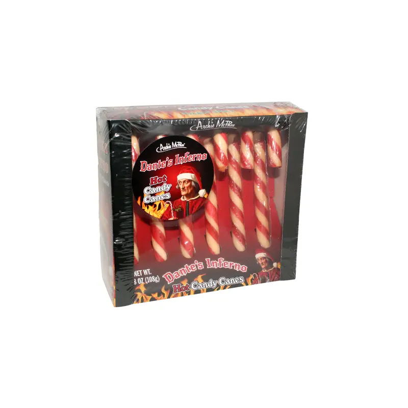 Archie McPhee Dante's Inferno Candy Canes - 3.08 oz. - 6 Count