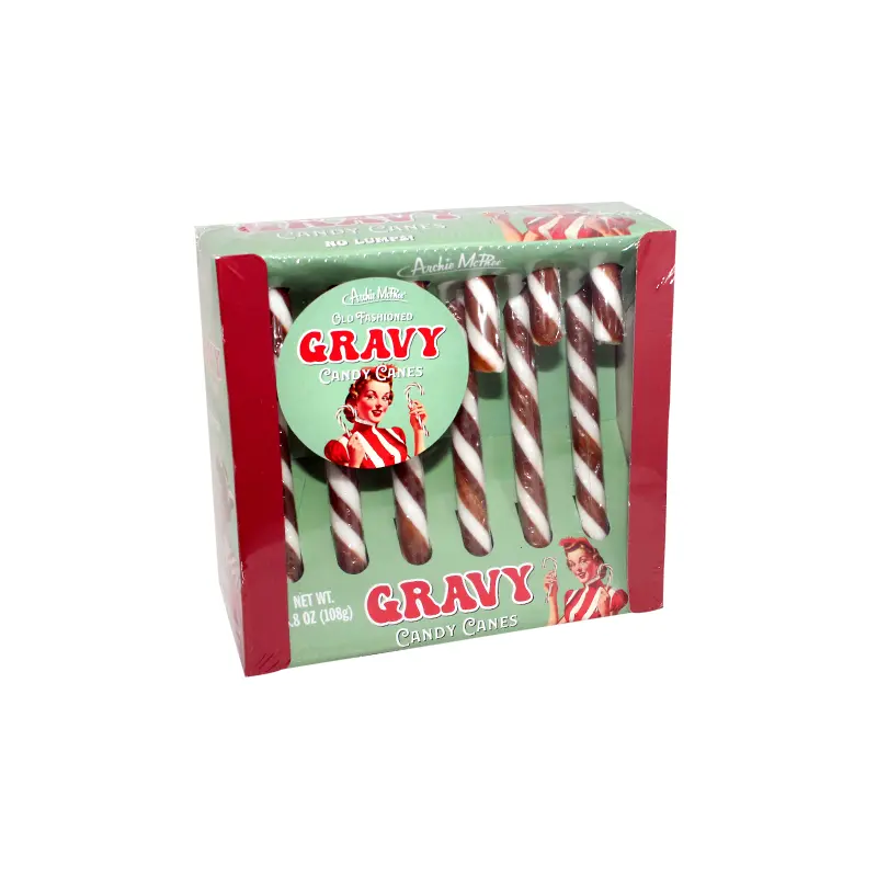 Archie McPhee Gravy Candy Canes - 3.08 oz. - 6 Count