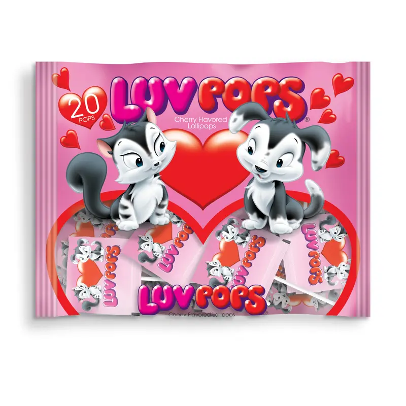 Luv Pops Cherry Heart Lollipop 20 Count 12 oz. Bag