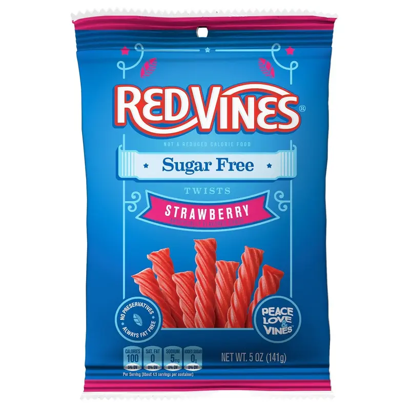 Sugar Free Red Vines Strawberry Licorice Twists - 5-oz. Bag