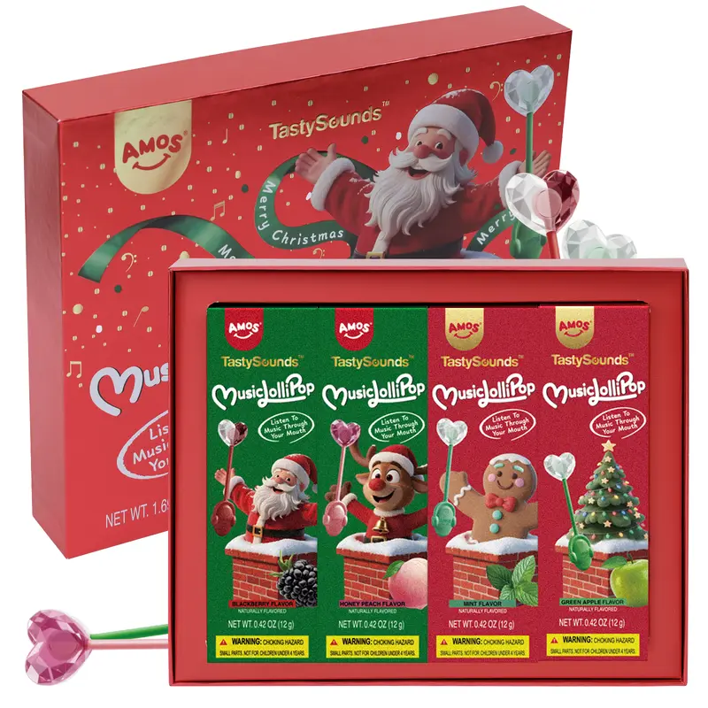 TastySounds - Christmas Music Lollipop New 4 Flavor-Mix - 48g