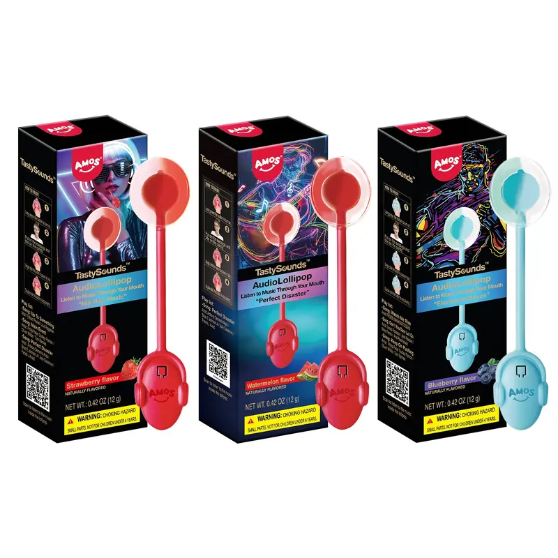 TastySounds - Mezcla de 3 sabores de Music Lollipop