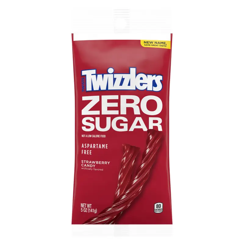 Twizzlers Zero Sugar Strawberry Licorice Twists - 5-oz. Bag