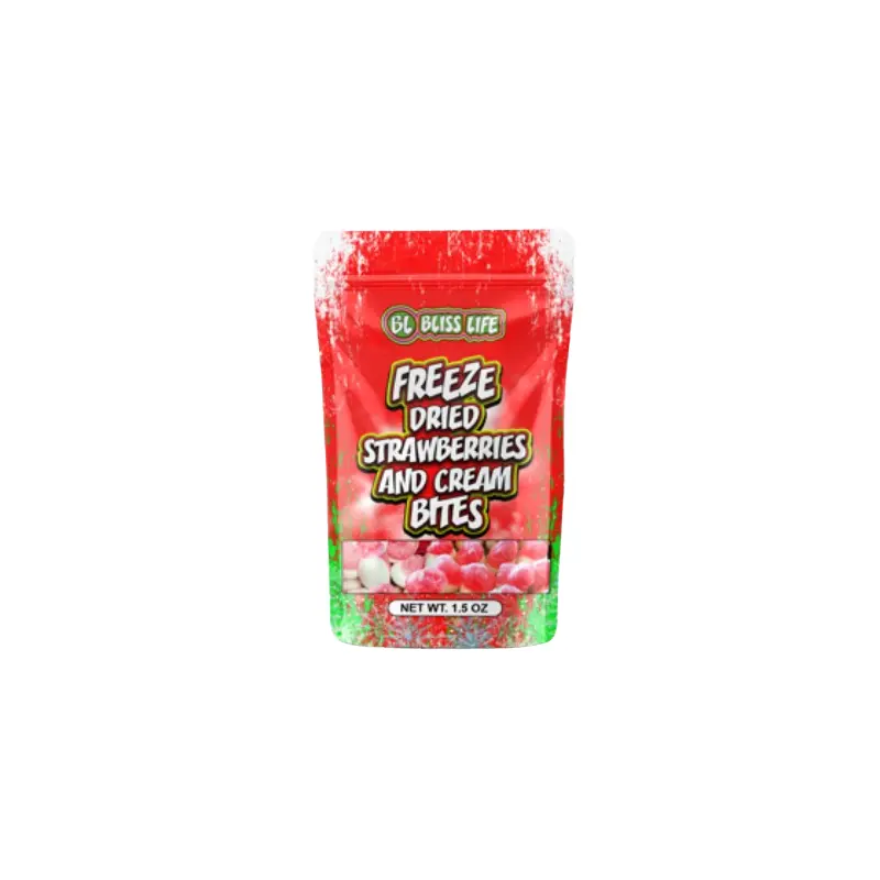 Bliss Life Freeze Dried Strawberries and Cream Bites 1.5 oz. Bag