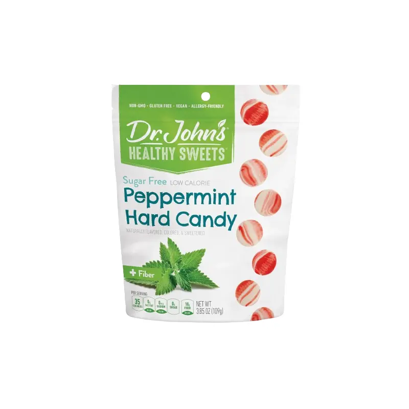Dr. John's Sugar Free Peppermint Hard Candy 3.85 oz. Bag
