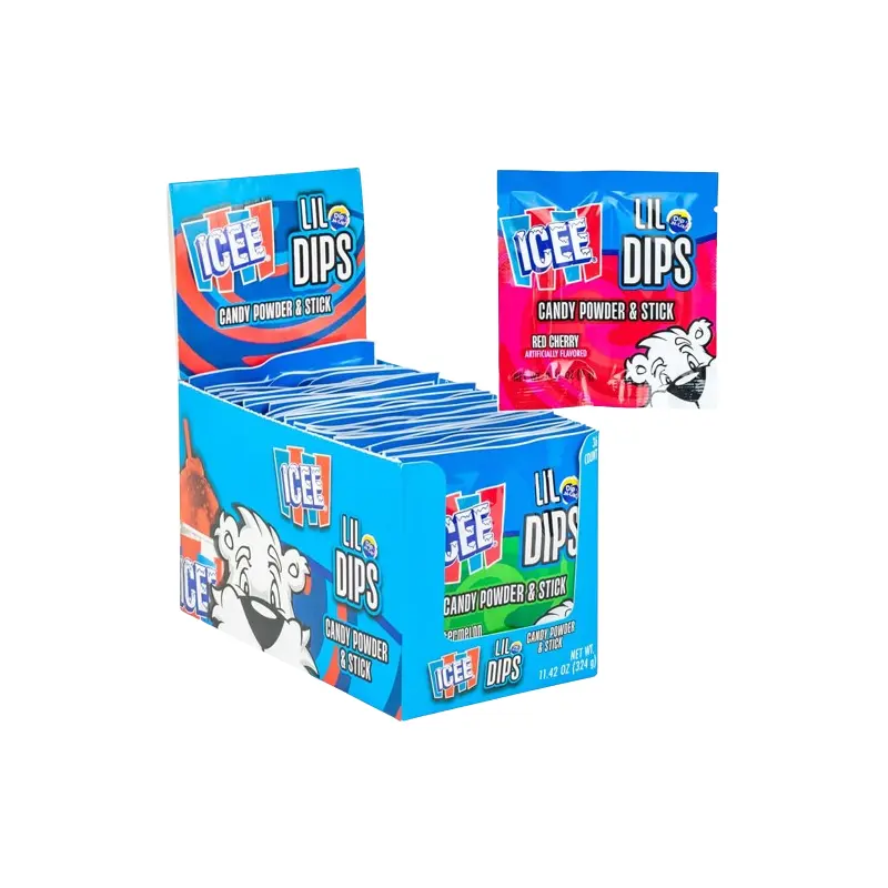 Icee Lil Dips Assorted Candy Powder and Stick 0.31 oz.