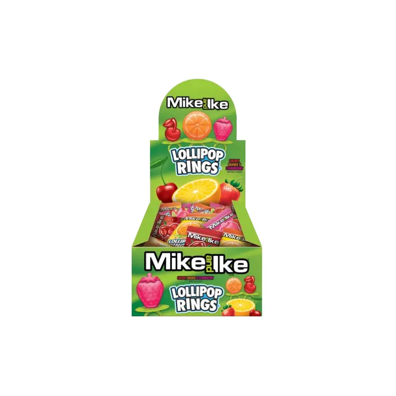 Mike and Ike Lollipop Rings Assorted 0.42 oz.