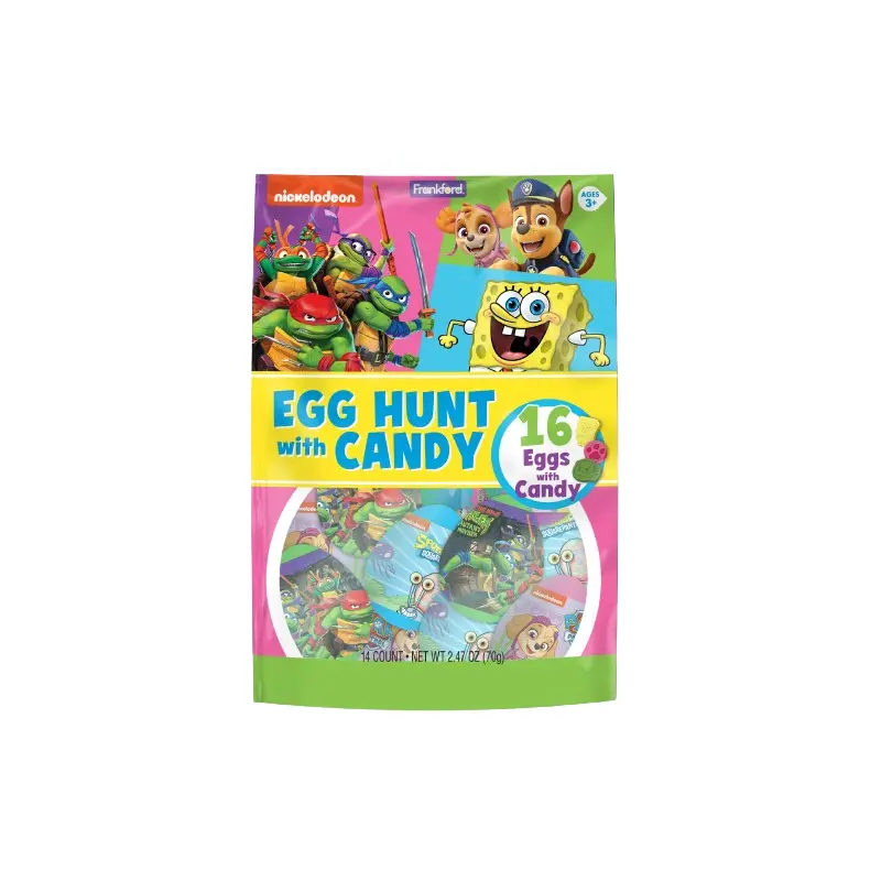 Nickelodeon Plastic Egg Hunt with Candy 16 count Bag 2.82 oz.