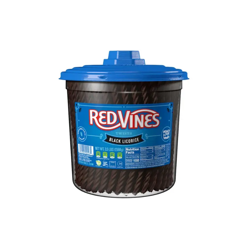 Red Vines Twists Black Licorice 3.5 lb. Tub