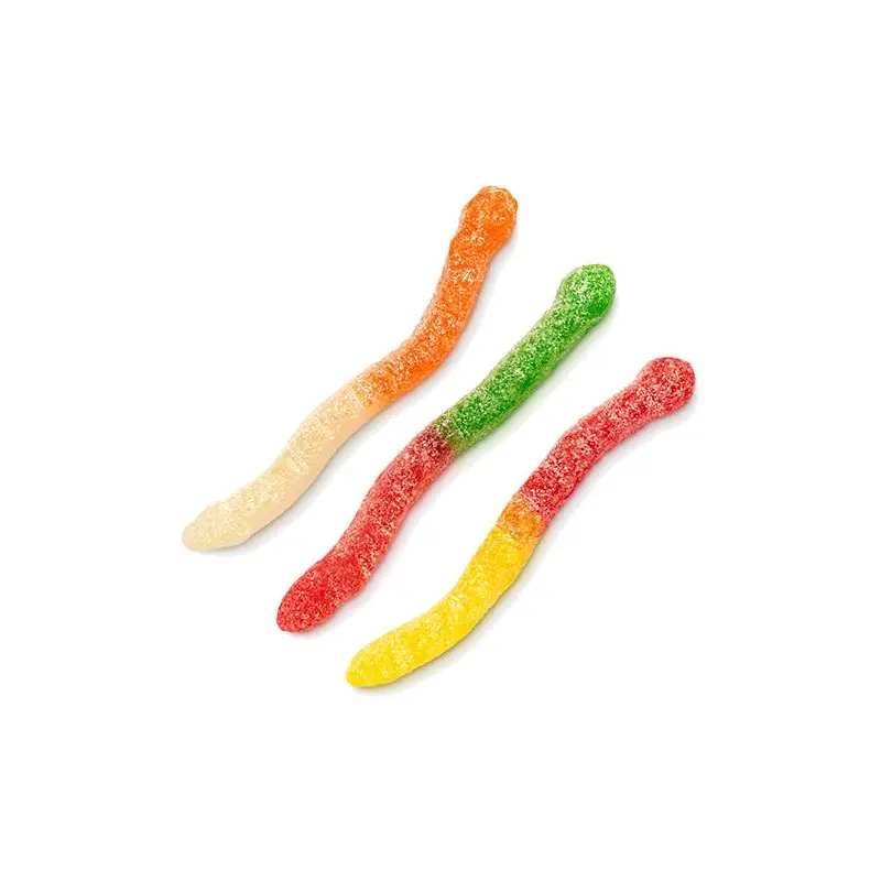 Sour Large Assorted Fruit Gummi Worms - Bulk Bags