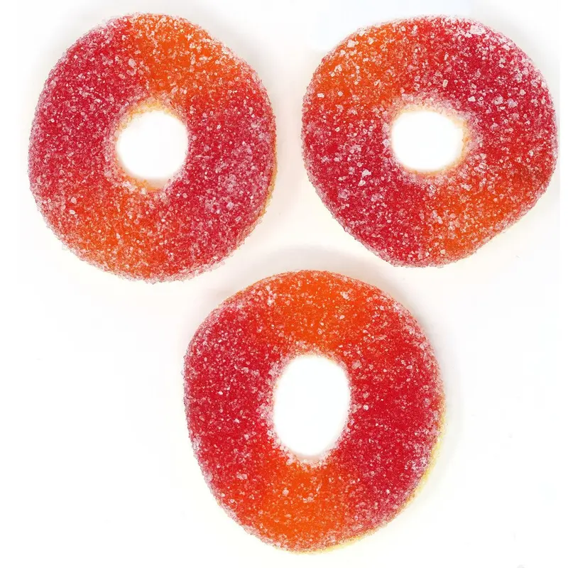Sunrise Gummy Peach Rings 5 lb Bulk Bag