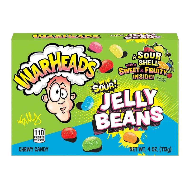 WarHeads Sour Jelly Beans - 4-oz. Theater Box