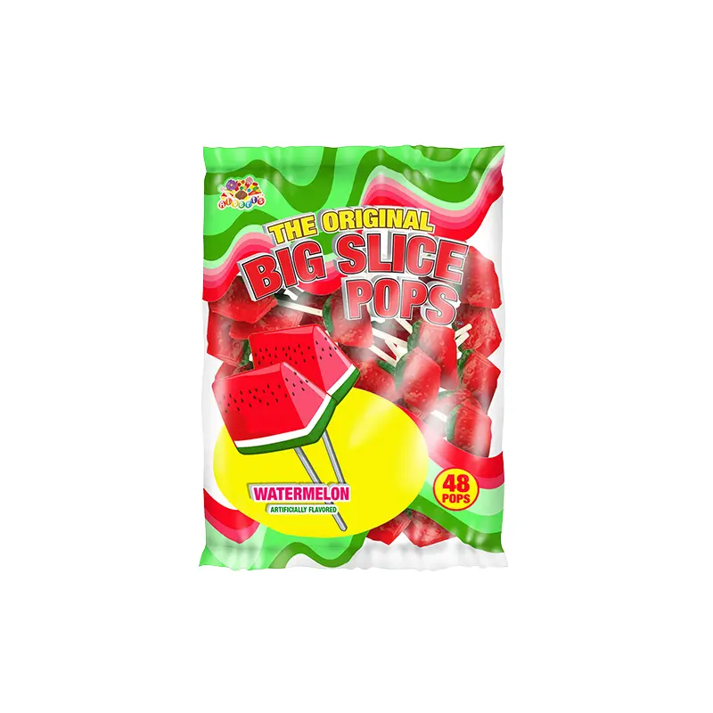 Big Slice Pops Watermelon Lollipops - Bag of 48