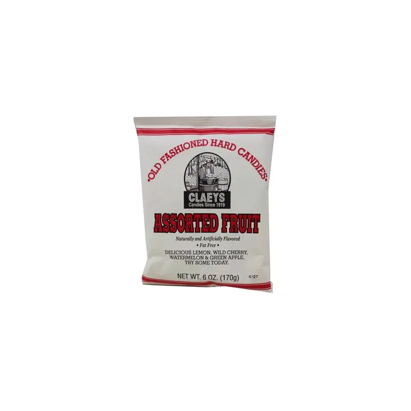 Claeys Assorted Fruit Old Fashioned Hard Candies - 6-oz. Bag