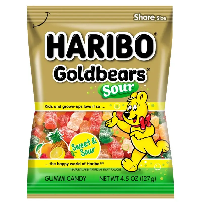 Haribo Sour Gold-Bears Gummi Candy - 4.5-oz. Bag