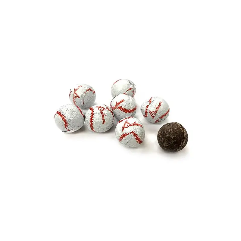 Palmer Chocolate Flavored Foil Wrapped Baseballs - 3 LB Bulk Bag