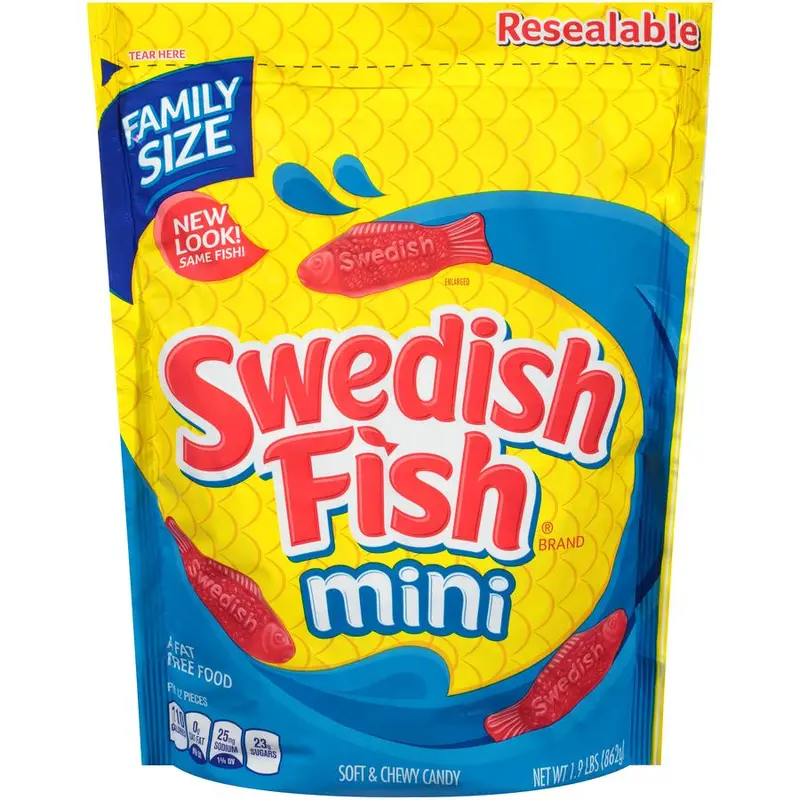 Swedish Fish Mini Soft & Chewy Candy - 1.8 LB Resealable Bag