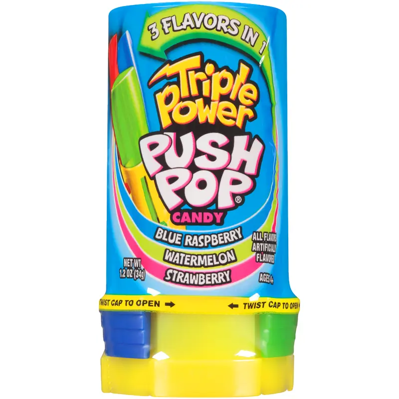 Triple Power Push Pop Candy 1.2 oz.