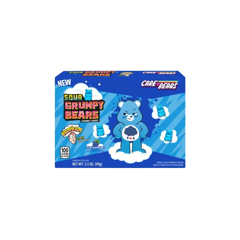 Warheads Care Bears Sour Grumpy Bears 3.5 oz. Theater Box