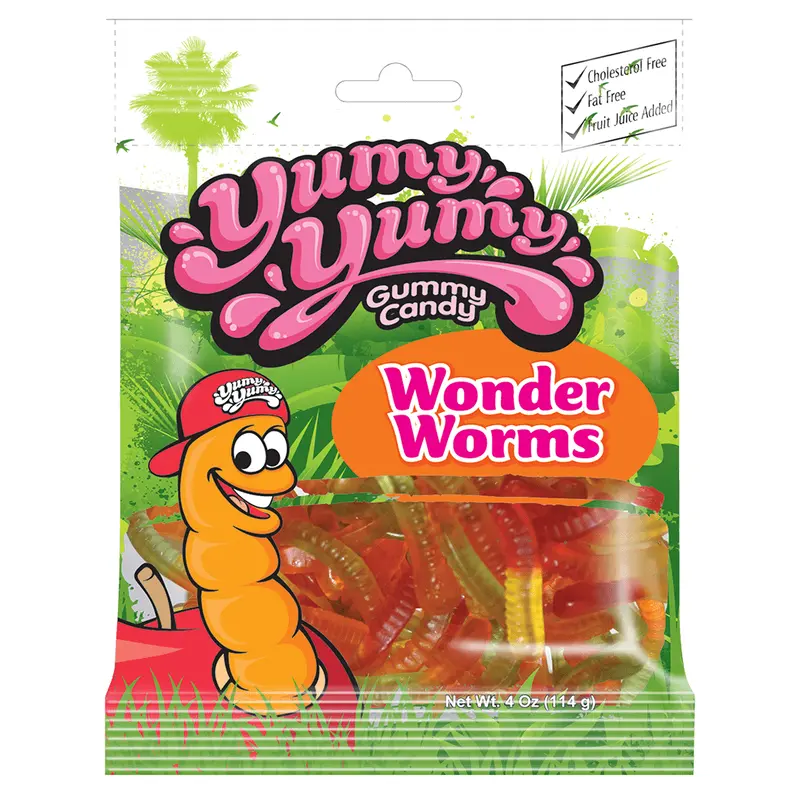 Yumy Yumy Wonder Worms Gummy Candy - 4-oz. Bag