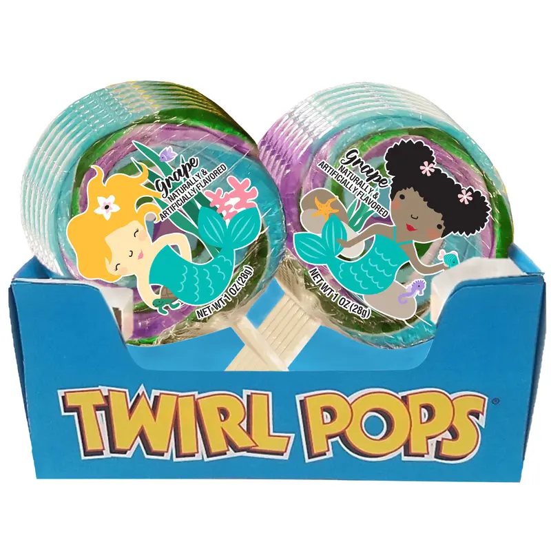 Adams and Brooks Mermaid Grape Twirl Pop 1 oz.