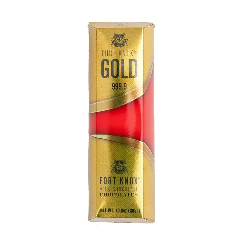 Fort Knox Gold Bar 999.9 Milk Chocolates 10.8 oz. Box
