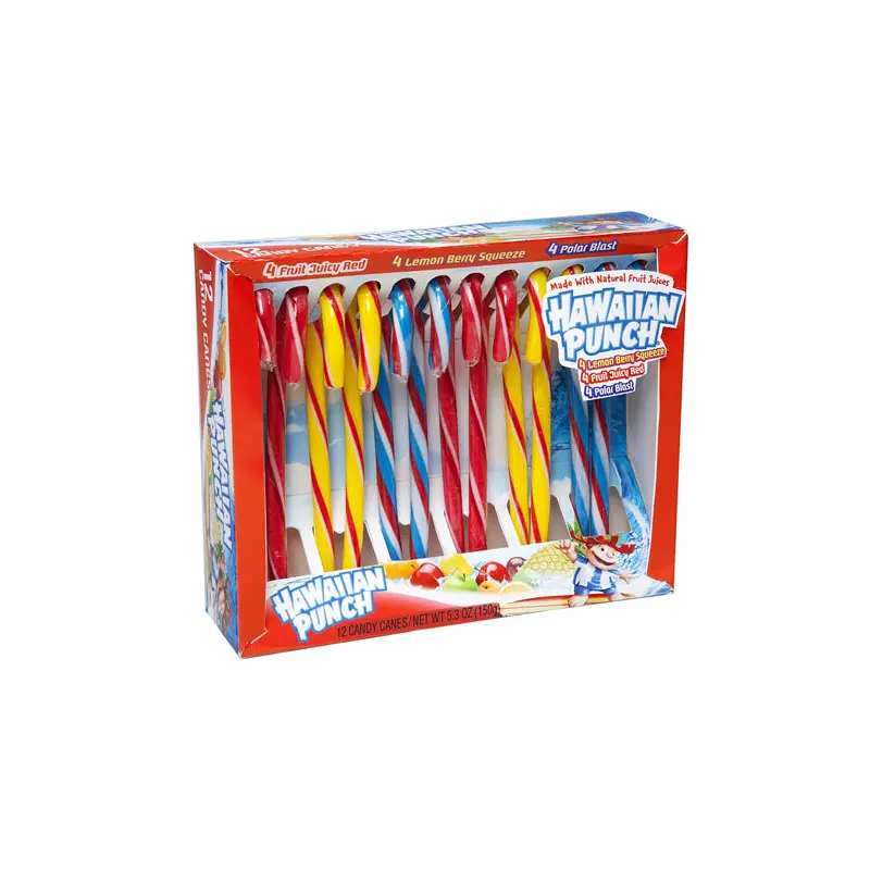 Hawaiian Punch Assorted Candy Canes - Box of 12