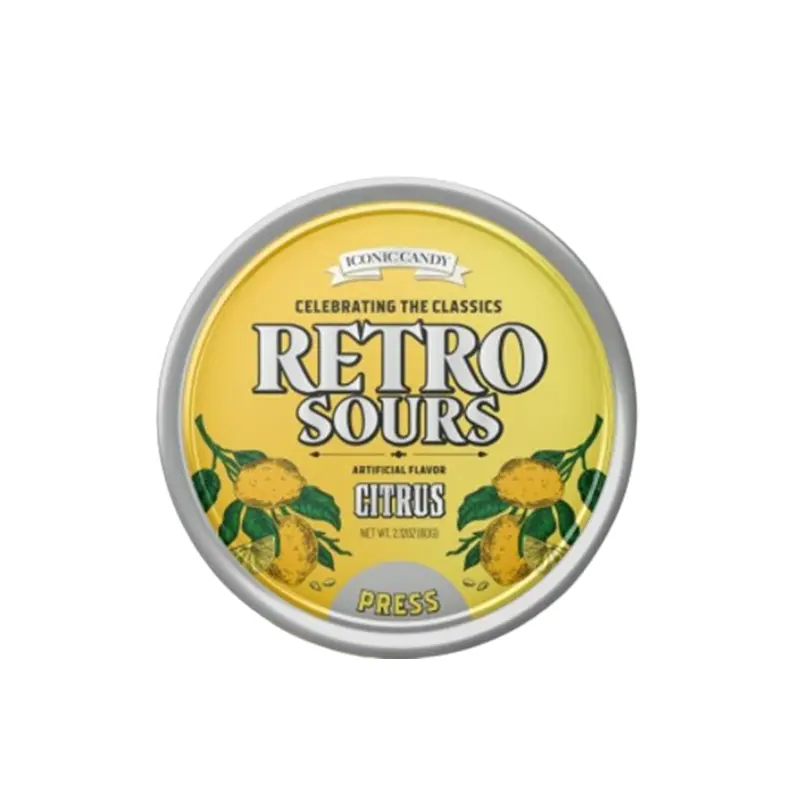 Iconic Candy Retro Sours Citrus 2 oz. Tin