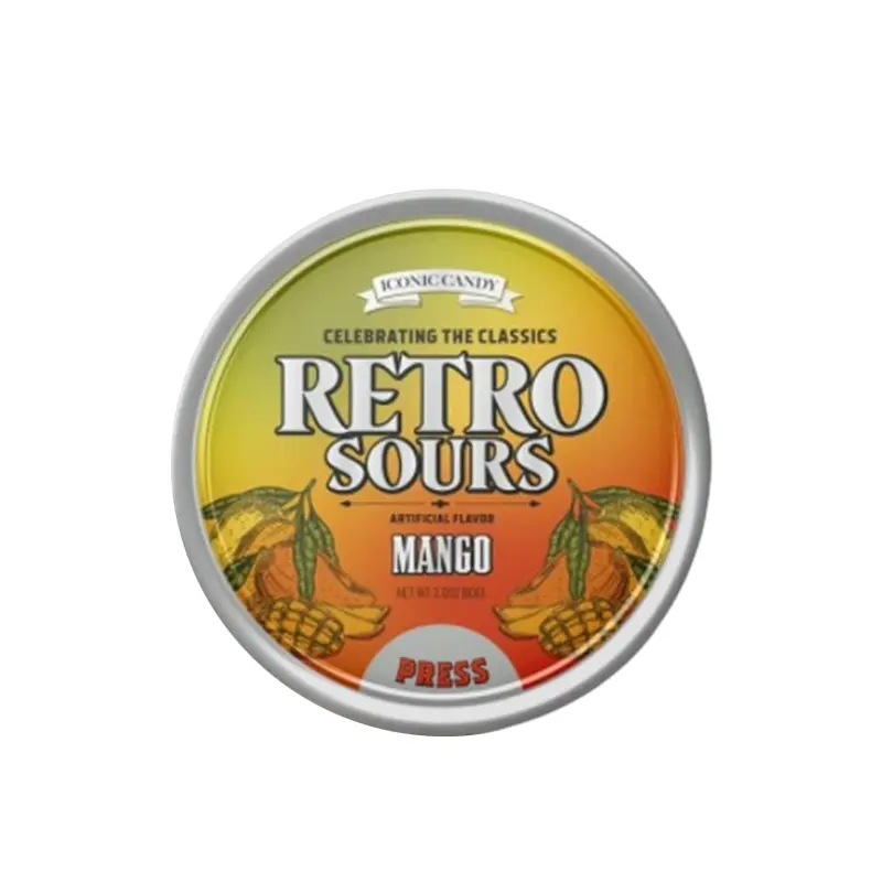 Iconic Candy Retro Sours Mango 2 oz. Tin