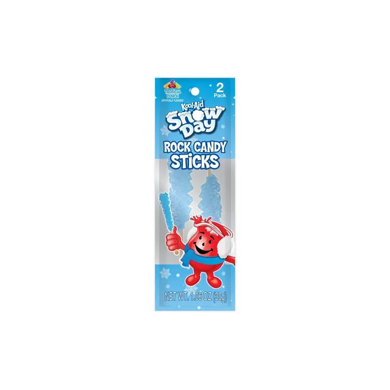 Kool-Aid Snow Day Rock Candy Sticks 2 piece 1.06 oz. Bag