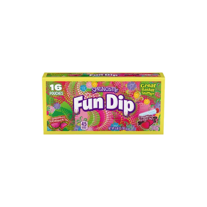 Lik-m-aid Springtime Fun Dip 16 Count 6.88 oz. Box
