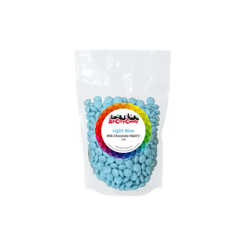 M&M Milk Chocolate Light Blue 1 lb. Bulk Bag
