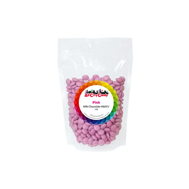 M&M Milk Chocolate Pink 1 lb. Bulk Bag