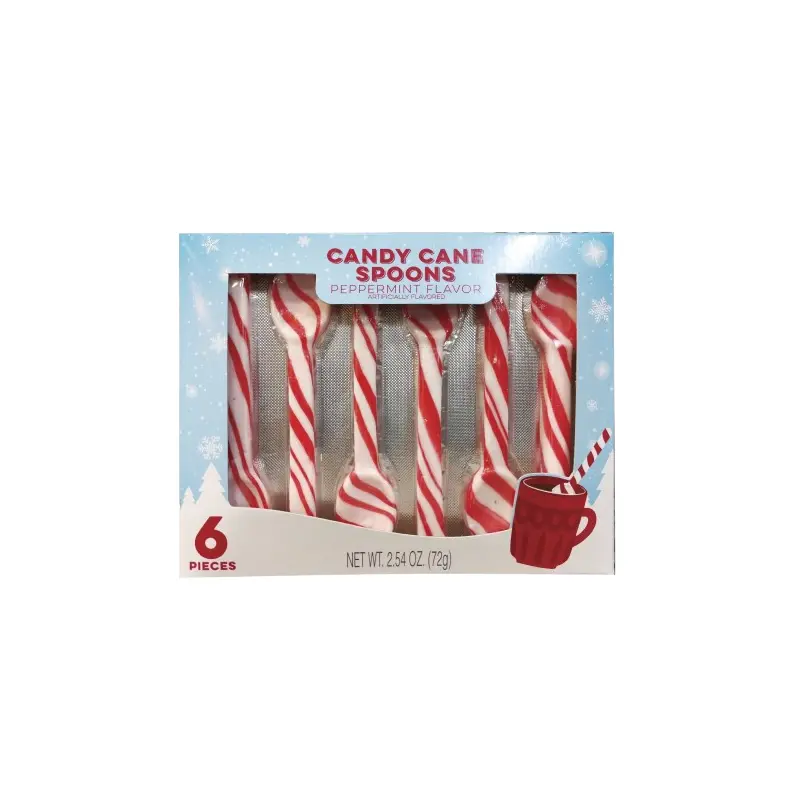 Peppermint Candy Spoons 6 piece Box 2.54 oz.