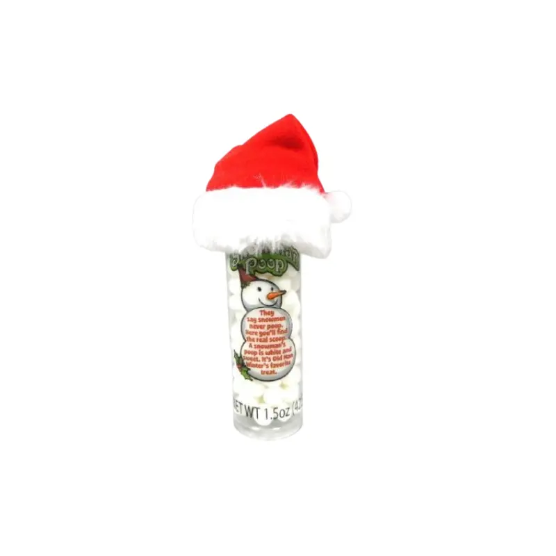 Snowman Poop Candy with Hat 1.5 oz. Tube