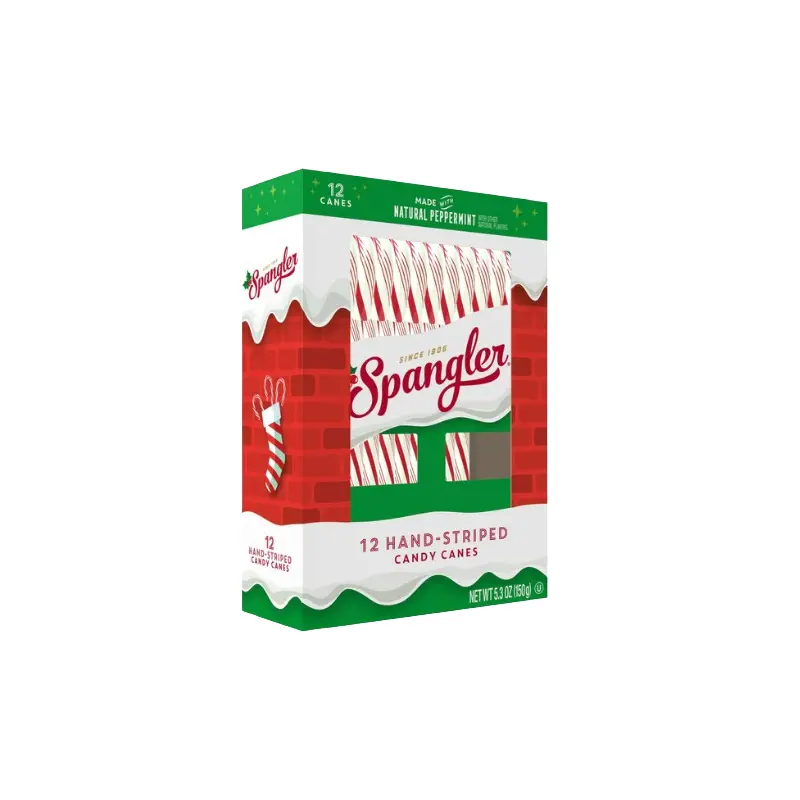 Spangler Candy Cane Peppermint Red & White 12 Count 5.3 oz. Box