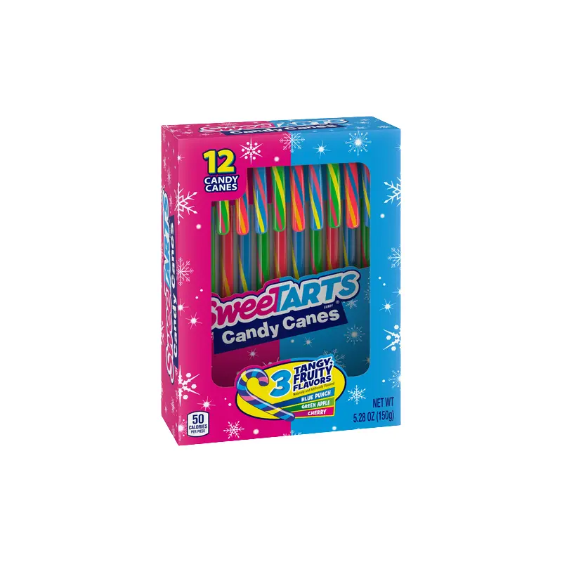 Sweetart Candy Cane 12 count Box 5.28 oz.