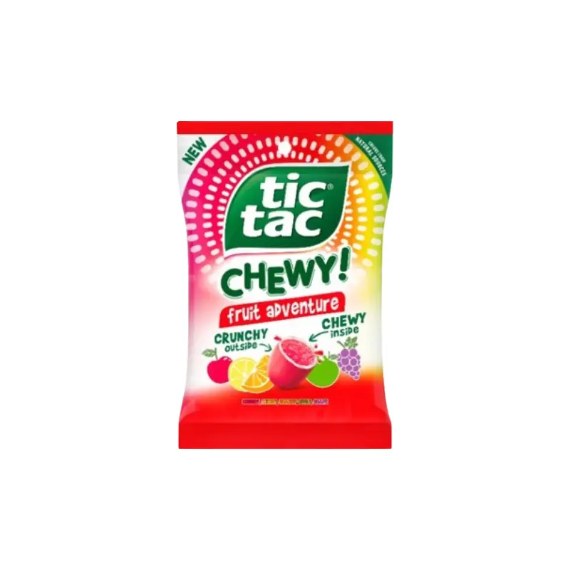Tic Tac Chewy Sweet Fruit Adventure 2.8 oz. Bag