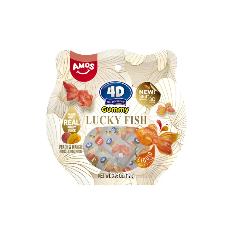 Amos 4D Gummy Lucky Fish 3.95 oz. Bag