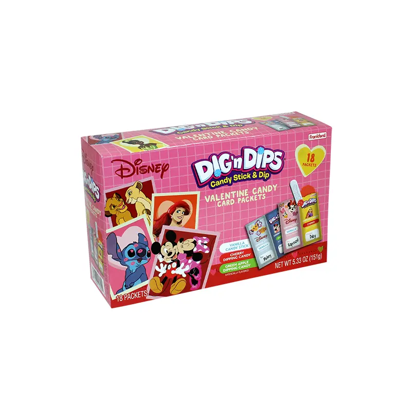 Disney Valentine's Dig n Dips 18 Packets 5.33 oz. Box