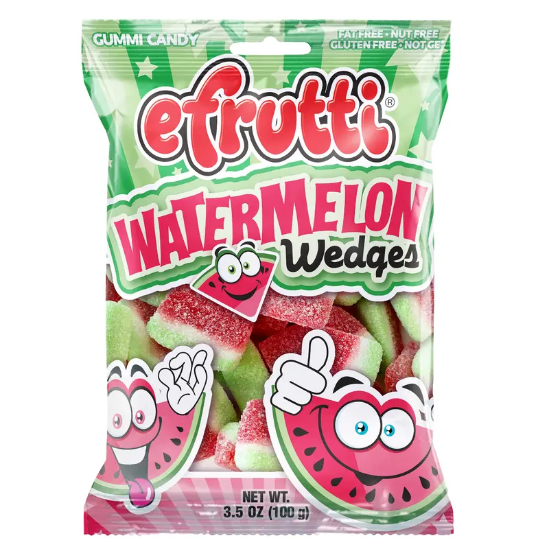 efrutti Watermelon Wedges Gummi Candy 3.5 oz. Bag