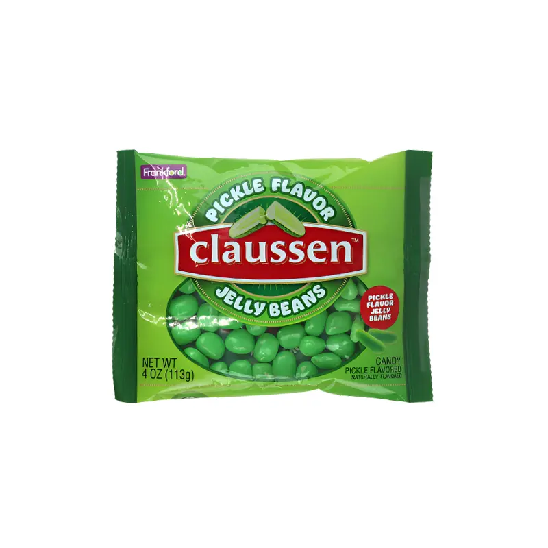 Frankford Claussan Pickle Jelly Beans 4 oz. Bag
