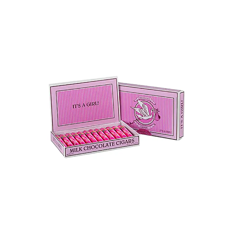 It's A Girl Milk Chocolate Cigars - 24 Piece Box